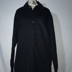 NWT Men's Black Goodfellow & Co Medium Quilted Knit Shirt Jacket